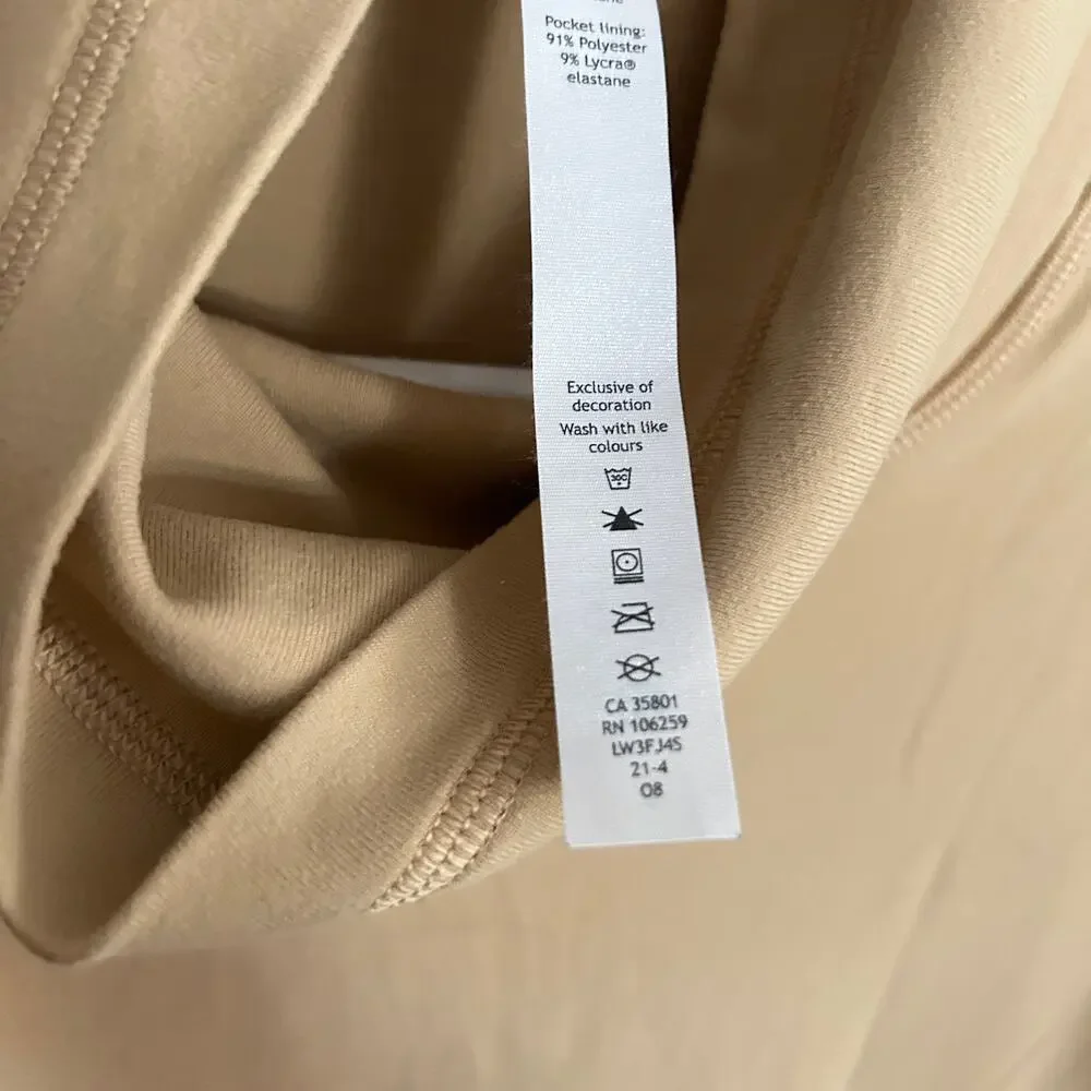 Lululemon Ready to Rulu Pullover 2 Pecan Tan Butter Yellow Top Turtleneck Mock